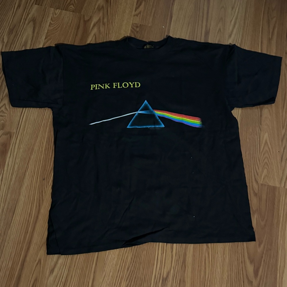 VTG Brockum 80's‎ Pink Floyd Dark Side of the Moon Tour Band Tee S/XL Music Y2k